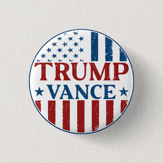 Trump Vance Ronde Button 3,2 Cm (Voorkant)