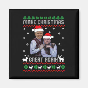Trump Vance T-shirt Broers maken Kerstmis weer gew Magneet