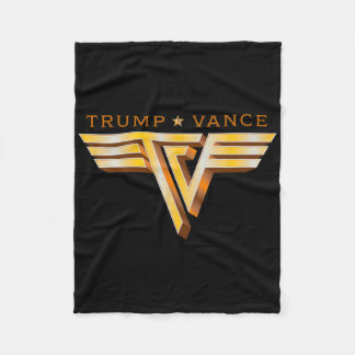 Trump Vance Tv Rocker Gold Logo Vintage Trump Vanc Fleece Deken