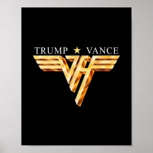 Trump Vance Tv Rocker Goud Vintage Trump Vance Poster