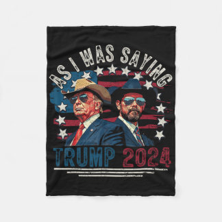 Trump Vance Vintage Trump 2025 Terwijl Ik Aan Het Fleece Deken