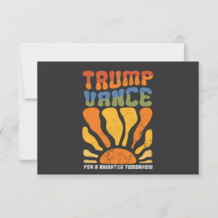 Trump Vance Voor een Brighter Morgen Retro Boho Kaart
