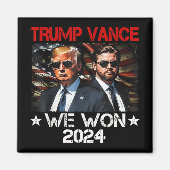Trump Vance We Won Win Inauguration Day 2025 47th Magneet (Voorkant)