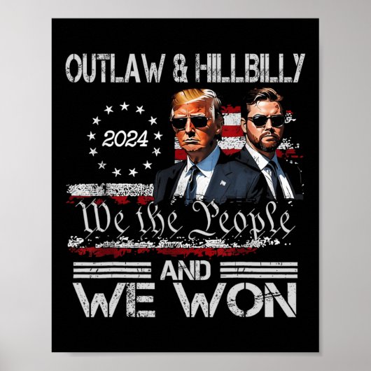 Trump Vance We Won Win Inauguration Day 2025 47th Poster (Voorkant)