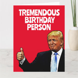 TRUMP VERJAARDAG GRAPPIG WENSKAART KAART