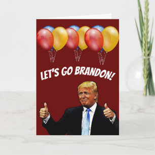 TRUMP VERJAARDAG LETS GO BRANDON KAARTEN KAART
