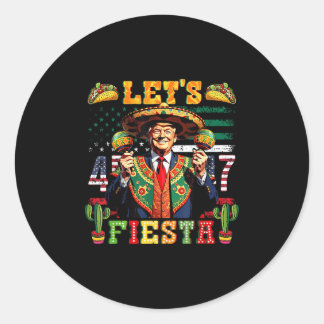 Trump verlaat Mexicaanse partij Fiesta Cinco de Ma Ronde Sticker