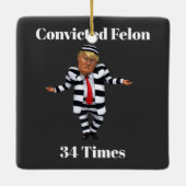 Trump Veroordeelde Felon Keramisch Ornament (Achterkant)