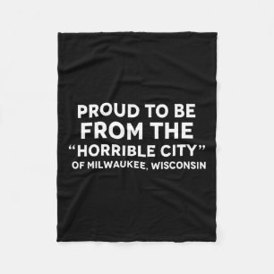 Trump Verschrikkelijke stad citaat Milwaukee Fleece Deken