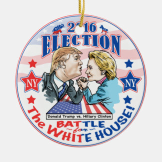 Trump versus Hillary 2016 Keramisch Ornament