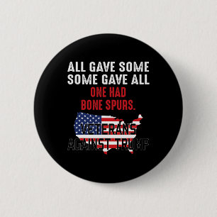 Trump veteranen tegen Trump Ronde Button 5,7 Cm