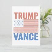 Trump Vice-President Vance Amerikaanse verkiezings Kaart (Staand voorkant)