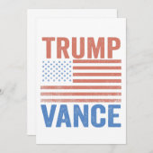 Trump Vice-President Vance Amerikaanse verkiezings Kaart (Voorkant / Achterkant)