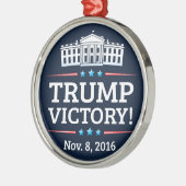 Trump Victory Metalen Ornament (Links)