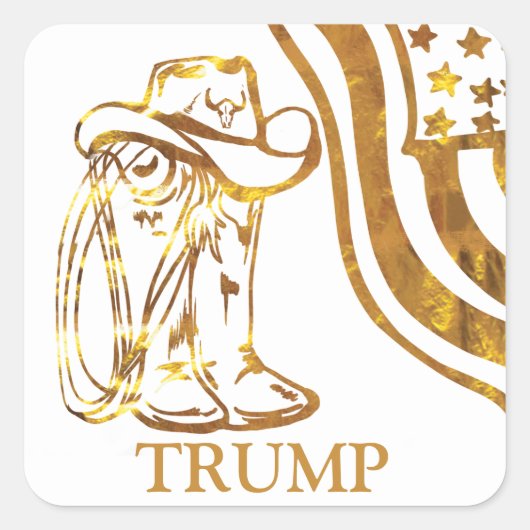 TRUMP VIERKANTE STICKER (Voorkant)