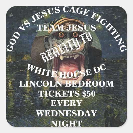 Trump Vierkante Sticker (Voorkant)