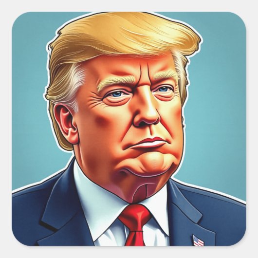 Trump Vierkante Sticker (Voorkant)