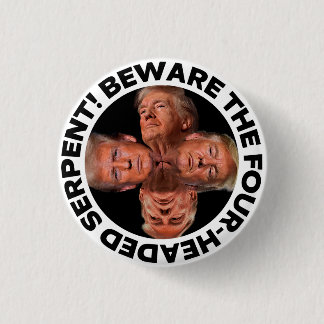 TRUMP "VIERKOPPIGE SLANG" KNOP RONDE BUTTON 3,2 CM