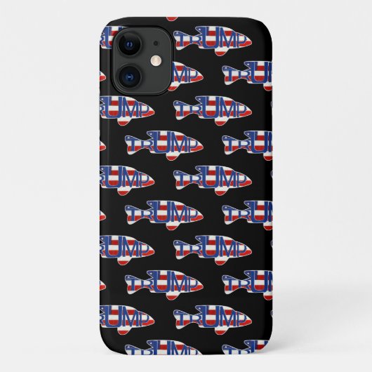 TRUMP visvlag op zwart Case-Mate iPhone Case (Achterkant)