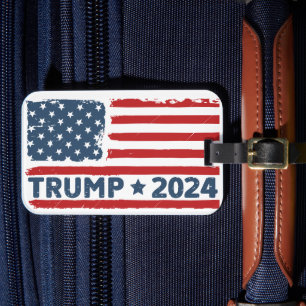 Trump vlag Amerika Bagagelabel