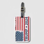 Trump vlag Amerika Bagagelabel (Voorkant (verticaal))