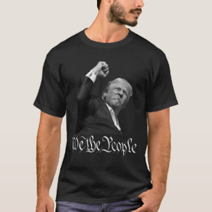 Trump voedt het volk als eerste op t-shirt