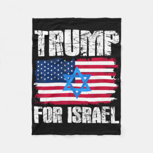 Trump Voor Israël Republikeinse Joodse Joden Donal Fleece Deken
