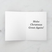 Trump voor Kerstmis Feestdagen Kaart (Binnen)