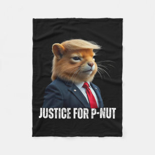 Trump voor P-nut The Squirrel Justice voor Peanut  Fleece Deken