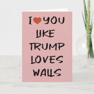 Trump Walls Valentine Feestdagen Kaart