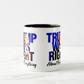 TRUMP WAS RIGHT, About Everything Tweekleurige Koffiemok (Center)