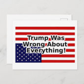Trump was wrong about everything upside down flag briefkaart (Voorkant / Achterkant)