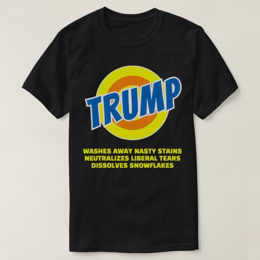 Trump wast weg Nasty Stains Dissolves Snowflake T-shirt (Design voorkant)