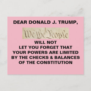 Trump: We controleren het volk en balanceren verze Briefkaart