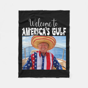 Trump Welkom Bij Amerika's Golf Grappig Trump 2025 Fleece Deken