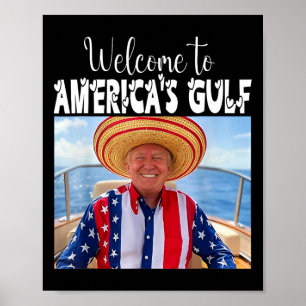 Trump welkom in de Amerikaanse Golf Funny Trump 20 Poster