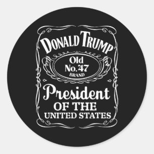 Trump Whiskey Bottle Label Trump 47e President 20
