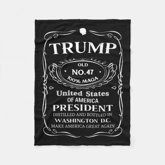 Trump Whiskey Fleece Deken (Voorkant)