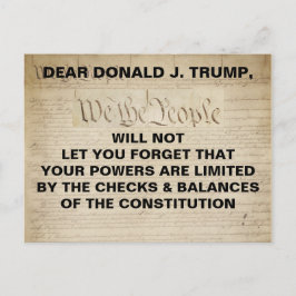 Trump: Wij beschuldigen het volk van checks and ba Briefkaart