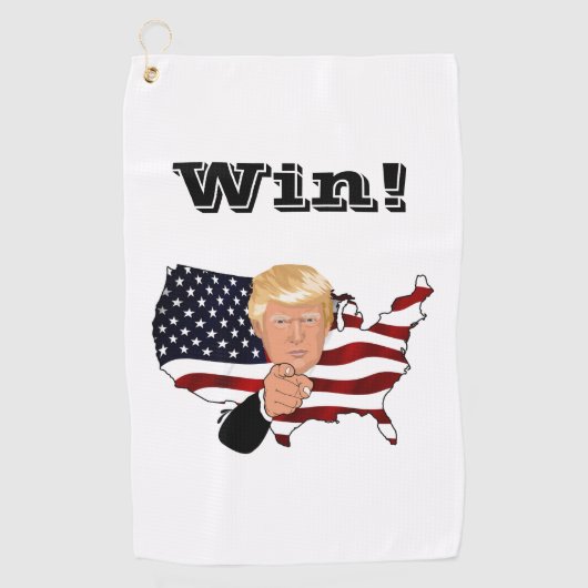 TRUMP Win! Golfhanddoek (Voorkant)