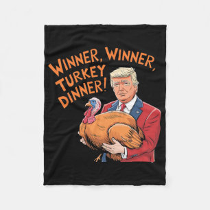 Trump Winnaar Grappige Winnaar Kalkoen Diner Dankz Fleece Deken