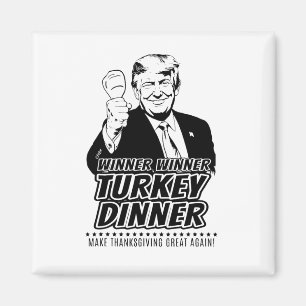 Trump Winnaar Grappige Winnaar Kalkoen Diner Dankz Magneet