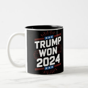 Trump Wint 2024 President 47e Van Witte Huis Tweekleurige Koffiemok