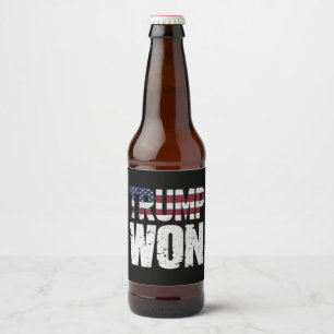 Trump wint 47e President in 2024 Bier Etiket