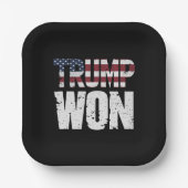 Trump wint 47e President in 2024 Papieren Bordje (Voorkant)