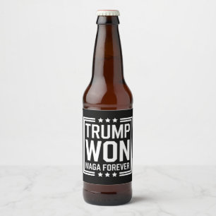 Trump wint 47e verkiezing van het Amerikaanse Pres Bier Etiket