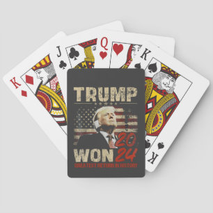 Trump wint grootste terugkeer in 2024 in de geschi pokerkaarten