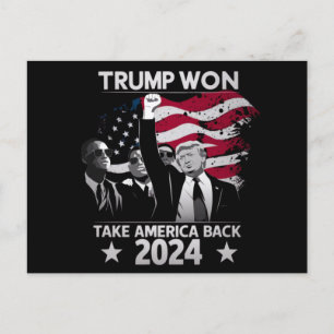 Trump wint opnieuw en neemt Amerika terug in 2024 Briefkaart