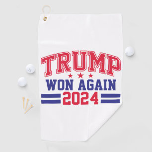 Trump wint opnieuw in 2024 golfhanddoek