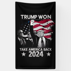 Trump Wint Opnieuw Take America Back 2024 Spandoek